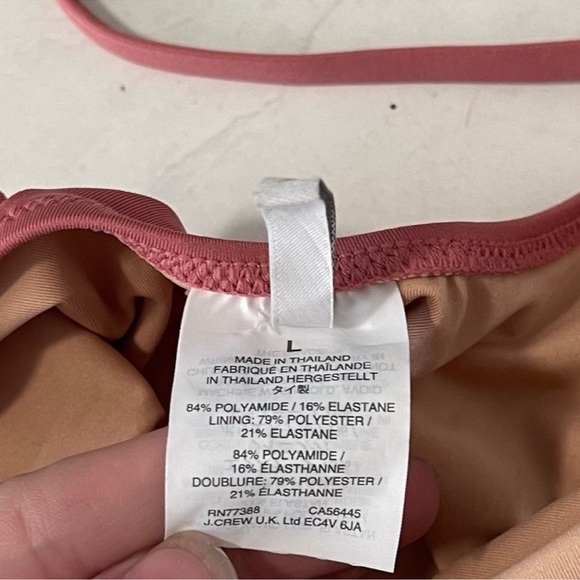 J. Crew Playa Newport Scoopback Blush Pink One Piece Swimsuit Size Large - Picture 5 of 8
